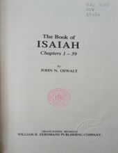 THE BOOK OF ISAIAH. CHAPTERS 1 – 39